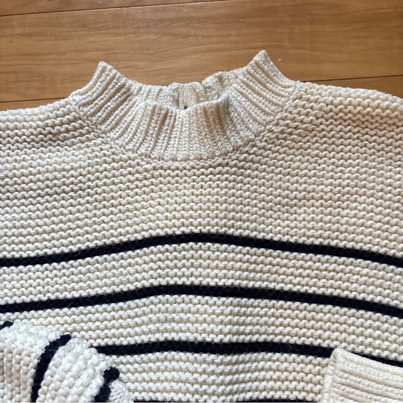 Alex Mill Stripe Cotton Sweater Button Front / Back Crewneck - Wear TWO ways! - Picture 14 of 15